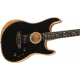 Fender American Acoustasonic Stratocaster EB Black elektro-akusztikus gitár
