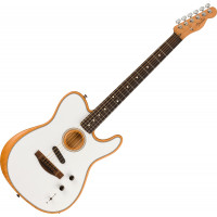 Fender Acoustasonic Player Telecaster RW Arctic White elektro-akusztikus gitár