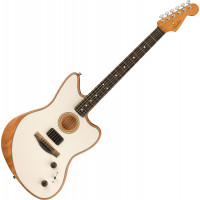 Fender American Acoustasonic Jazzmaster EB Arctic White elektro-akusztikus gitár