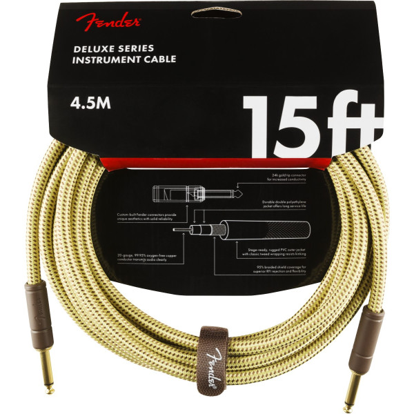 Fender Deluxe Series 4,5 m Tweed gitárkábel Fender Deluxe Series 4,5 m Tweed gitárkábel