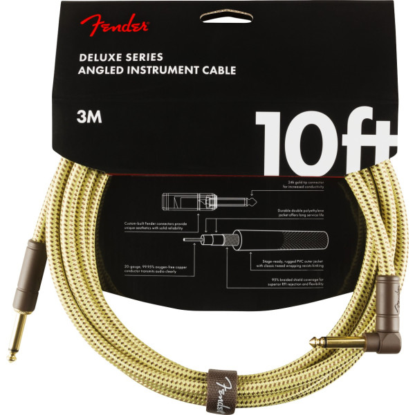 Fender Deluxe Series 3 m Tweed pipás gitárkábel Fender Deluxe Series 3 m Tweed pipás gitárkábel