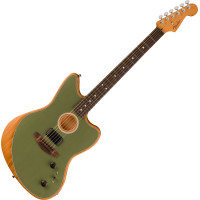Fender Acoustasonic Player Jazzmaster RW Antique Olive elektro-akusztikus gitár Fender Acoustasonic Player Jazzmaster RW Antique Olive elektro-akusztikus gitár