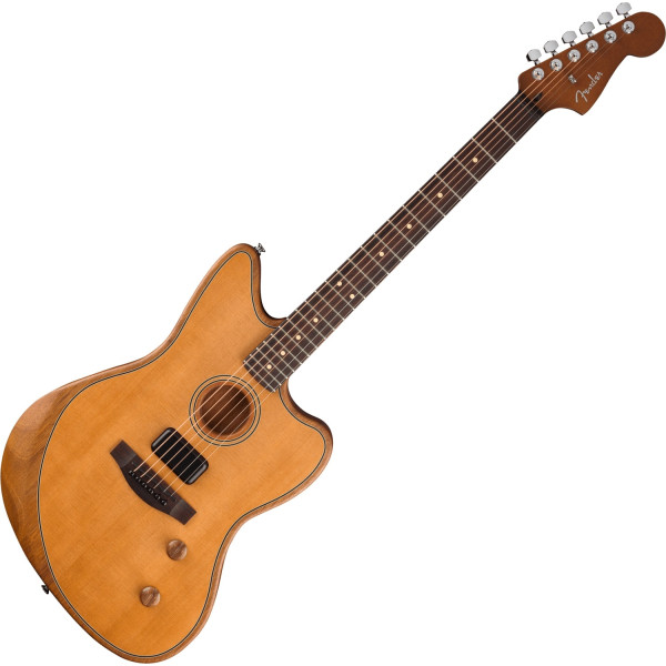 Fender Acoustasonic Standard Jazzmaster RW Aged Natural elektro-akusztikus gitár Fender Acoustasonic Standard Jazzmaster RW Aged Natural elektro-akusztikus gitár