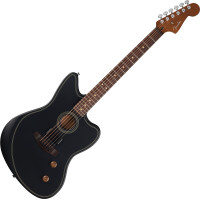 Fender Acoustasonic Standard Jazzmaster RW Black elektro-akusztikus gitár