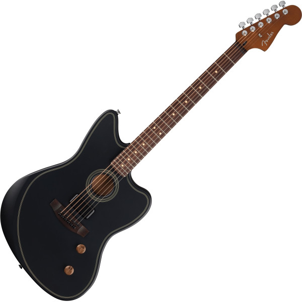 Fender Acoustasonic Standard Jazzmaster RW Black elektro-akusztikus gitár Fender Acoustasonic Standard Jazzmaster RW Black elektro-akusztikus gitár