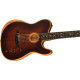 Fender American Acoustasonic Telecaster All-Mahogany EB Bourbon Burst elektro-akusztikus gitár