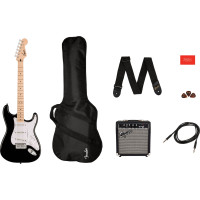 Squier Sonic Stratocaster Pack MN Black elektromos gitárszett Squier Sonic Stratocaster Pack MN Black elektromos gitárszett