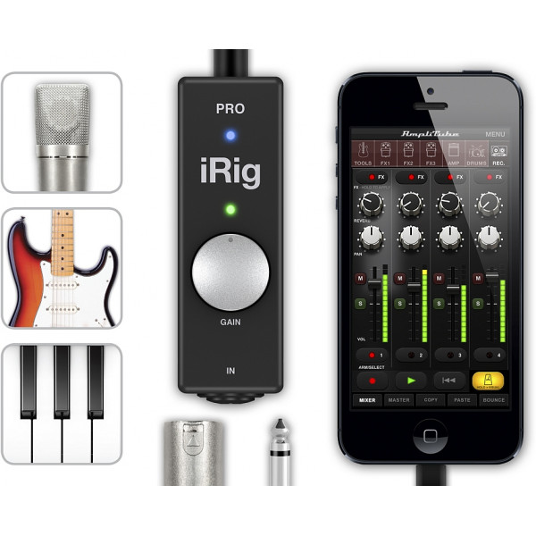 IK Multimedia iRig Pro USB/iOS hangkártya/MIDI interfész
