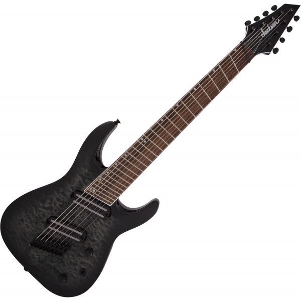 Jackson X Series Soloist Arch Top SLATX8Q MS Multi-Scale Transparent Black Burst 8-húros elektromos gitár
