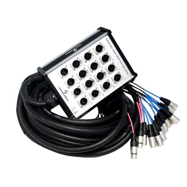 SOUNDSATION SGBX20-1204-20 - Professzionális alumínium csoportkábel, 12 bemenet/ 4 kimenet