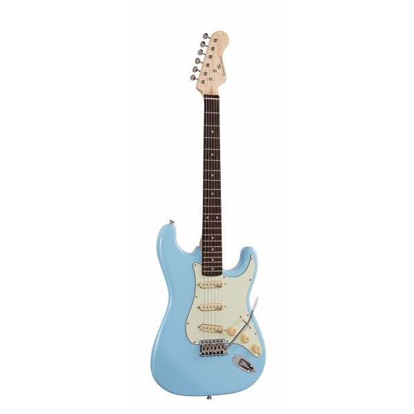 SOUNDSATION RIDER-RETRO-R DB - Double cutaway elektromos gitár 3 single coil pickuppel és vintage kulcsokkal (Wilkinson mechanika, eco-rózsafa fogólap)