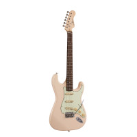 SOUNDSATION RIDER-RETRO-R SW - Double cutaway elektromos gitár 3 single coil pickuppel és vintage kulcsokkal (Wilkinson mechanika, eco-rózsafa fogólap)