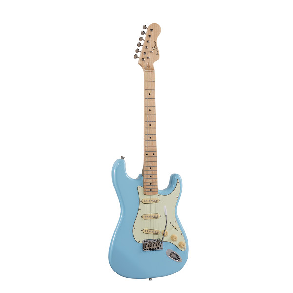 SOUNDSATION RIDER-RETRO-M DB - Double cutaway elektromos gitár 3 single coil pickuppel és vintage kulcsokkal (Wilkinson mechanika, juharfa fogólap)