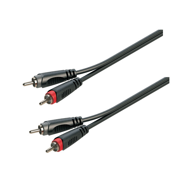 SOUNDSATION RRRR-15BK - Adapter kábel: 2xRCA papa - 2xRCA papa / 1.5m