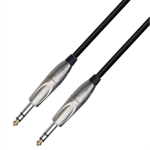 SOUNDSATION BICSJJ-6BK - Aszimmetrikus hangszerkábel: 6.3mm Jack SZTEREO - 6.3mm Jack SZTEREO / 6m