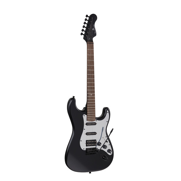 SOUNDSATION SST-112T-MBK - SHADOW szériás dupla cutaway elektromos gitár, 2 single coil + 1 humbucker hangszedővel és tremolo híddal SOUNDSATION SST-112T-MBK - SHADOW szériás dupla cutaway elektromos gitár, 2 single coil + 1 humbucker hangszedővel és tremolo híddal