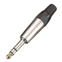 SOUNDSATION SJ02S-B - Fém csatlakozó 6.3mm jack SZTEREO (25 db-os csomag)