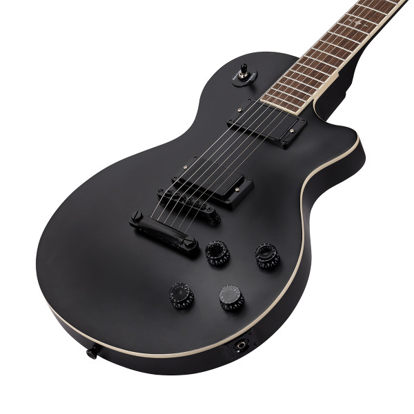 SOUNDSATION MILESTONE-PRO SE MBK - Ívelt fedlapú cutaway elektromos gitár 2 humbucker pickuppel és ragasztott nyakkal