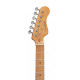 SOUNDSATION RIDER-DELUXE-M ACSB - Dupla cutaway elektromos gitár 2 single coil + osztható humbucker hangszedővel és önzáró kulcsokkal (Wilkinson hardver, roasted juhar nyak+fogólap, lángolt fedlap)