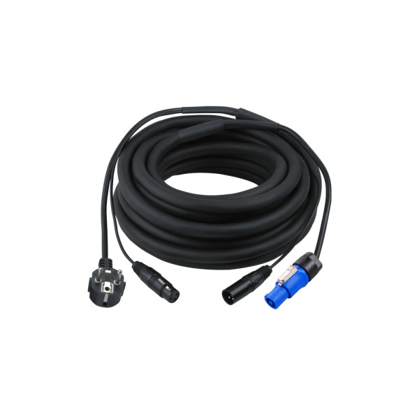 SOUNDSATION PF300-5 - Kombinált audió jel és tápkábel aktív hangfalakhoz (3x2.5mm2 - 2x0.22mm2, 5m)  Yongsheng by Neutrik powercon csatlakozóval