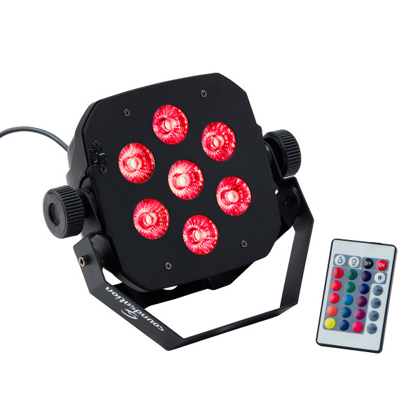 SOUNDSATION PAR-10W-7-R - 7x10W RGBW+AV 6IN1 PAR lámpa távirányítóval SOUNDSATION PAR-10W-7-R - 7x10W RGBW+AV 6IN1 PAR lámpa távirányítóval