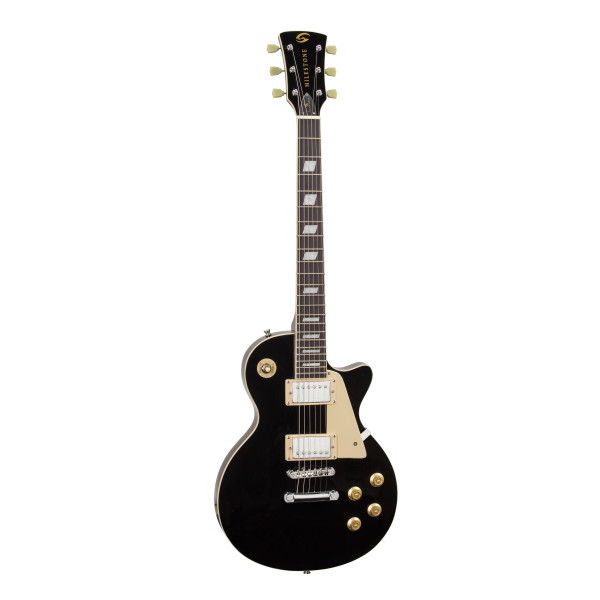 SOUNDSATION MILESTONE-PRO BK - Ívelt fedlapú cutaway elektromos gitár 2 humbucker pickuppel és ragasztott nyakkal