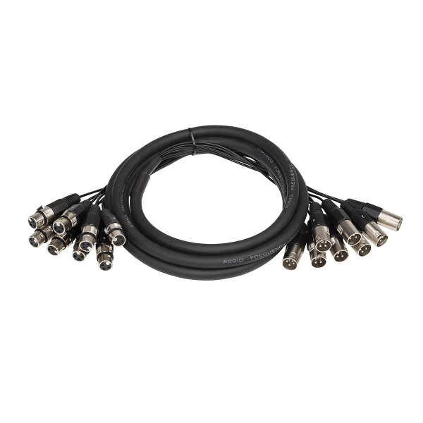 SOUNDSATION CBLMLT8-03 - 3 méteres szerelt adapterkábel, multi-core 8 csatlakozóval