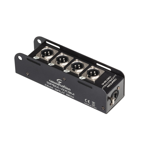 SOUNDSATION SPBX-4X3M - RJ45 DMX elosztó, 4 csatornás papa XLR csatlakozós multi-core rendszer