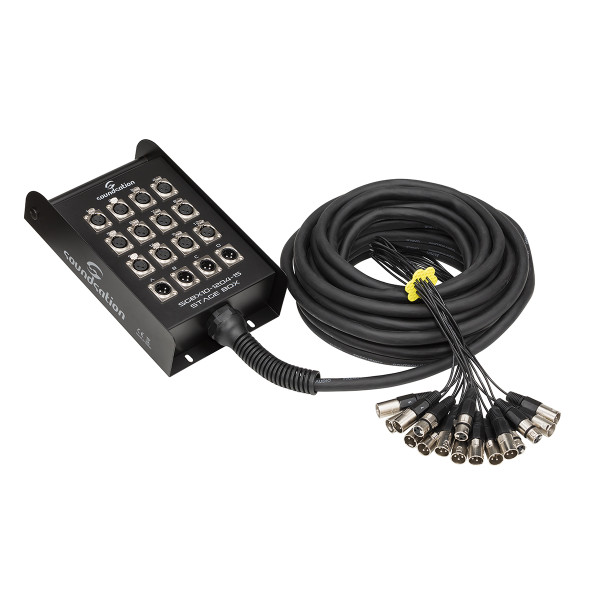 SOUNDSATION SBGX10-1204-15MT - Professzionális fém csoportkábel, 12 bemenet/ 4 kimenet