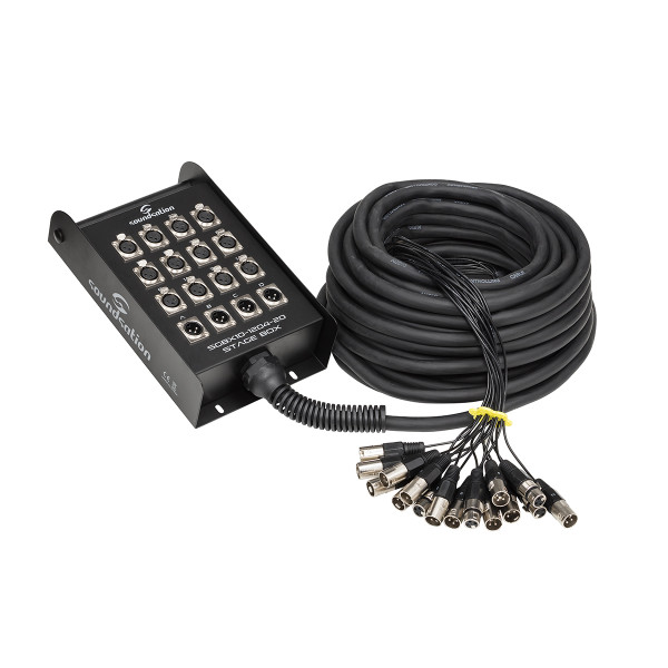 SOUNDSATION SBGX10-1204-20MT - Professzionális fém csoportkábel, 12 bemenet/ 4 kimenet