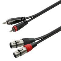 SOUNDSATION GL-2RCA2XF1 - Aszimmetrikus adapter kábel: 2xRCA papa - 2xXLR mama / 1m