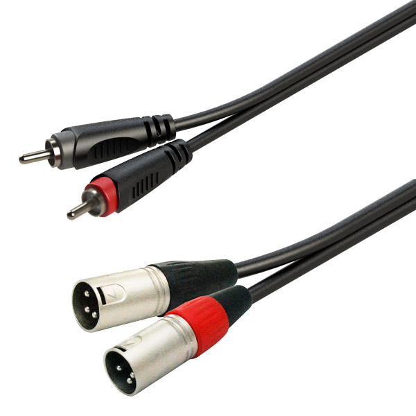 SOUNDSATION GL-2RCA2XM6 - Aszimmetrikus adapter kábel: 2xRCA papa - 2xXLR papa / 6m