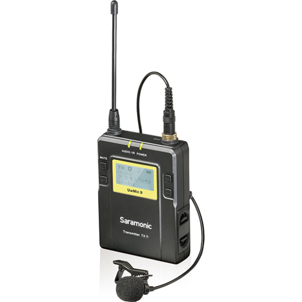 Saramonic UwMic9 TX9 vezetéknélküli zsebadó + csíptetős mikrofon Saramonic UwMic9 TX9 vezetéknélküli zsebadó + csíptetős mikrofon