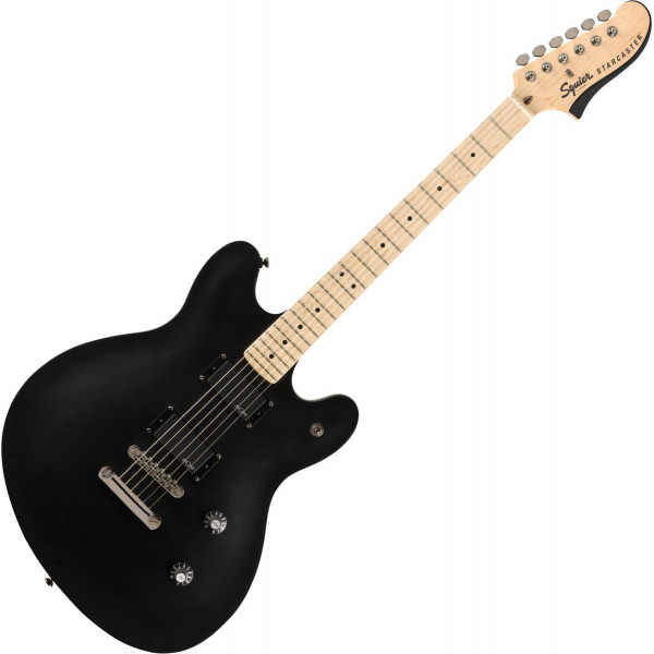 Squier Contemporary Active Starcaster MN Flat Black elektromos gitár