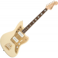 Squier 40th Anniversary Jazzmaster Gold Edition LRL Olympic White elektromos gitár