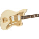 Squier 40th Anniversary Jazzmaster Gold Edition LRL Olympic White elektromos gitár