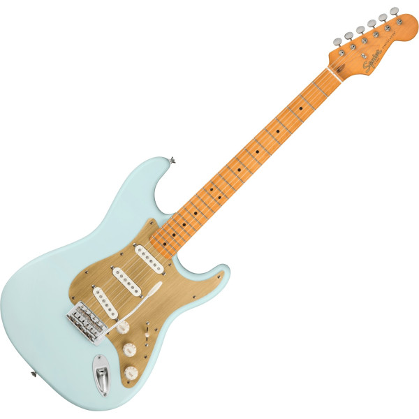 Squier 40th Anniversary Stratocaster Vintage Edition MN Satin Sonic Blue elektromos gitár