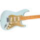 Squier 40th Anniversary Stratocaster Vintage Edition MN Satin Sonic Blue elektromos gitár