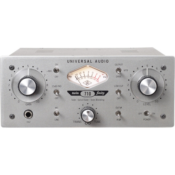 Universal Audio 710 Twin-Finity csöves/tranzisztoros mikrofon előerősítő és DI box