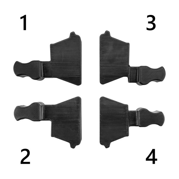 Defender 3 2D Adapter Set - kerekesszék kábelvédő adapter készlet a középrész/rámpa és a kábelvédő összekapcsolásához