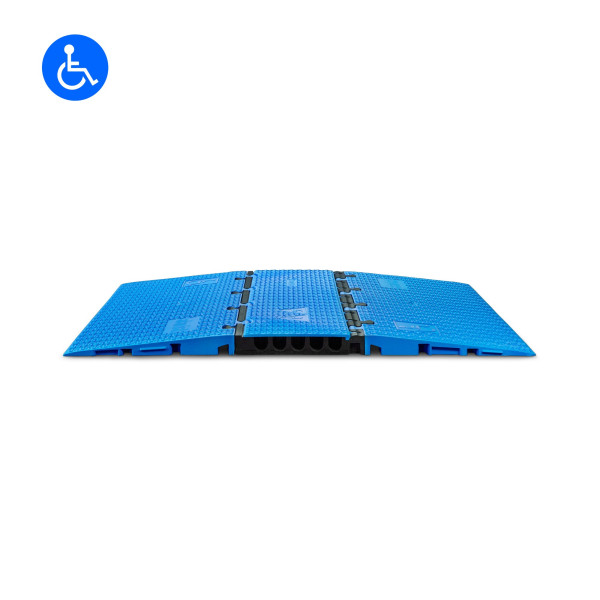 Defender MIDI 5 2D SET BLU - kerekesszék átkelő készlet – középrész + 2 x rampa, kék