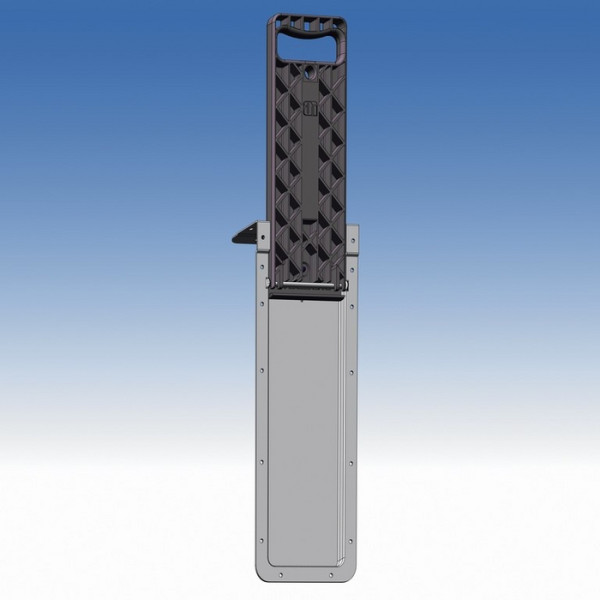 Adam Hall 34733 - húzófül beépíthető, süllyesztett, behajtható fül, cinkezett tálca, 434 - 684 mm