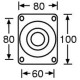 Adam Hall 37024 - fékezhető kerék Guitel, kék, fékezhető, átmérő 100 mm, 350 kg/4 kerék