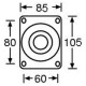 Adam Hall 37026 - fékezhető kerék Guitel, zöld, fékezhető, átmérő 100 mm, 600 kg/4 kerék