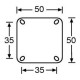 Adam Hall 3703 - fékezhető kerék Guitel, fékezhető, szürke, átmérő 50mm, 120 kg/4 kerék