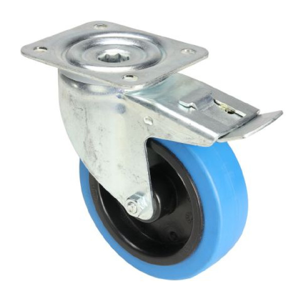 Adam Hall 37036 - fékezhető kerék - kék, átmérő 125 mm, 480 kg/4 kerék