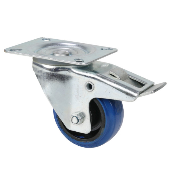 Adam Hall 372091 - fékezhető kerék kék, átmérő 80 mm, 300 kg/4 kerék