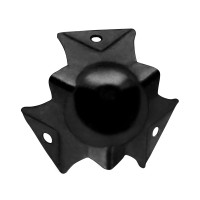 Adam Hall 4113 BLK - sarokvédő golyós, fekete, profilozott, 1,2x40x40 mm