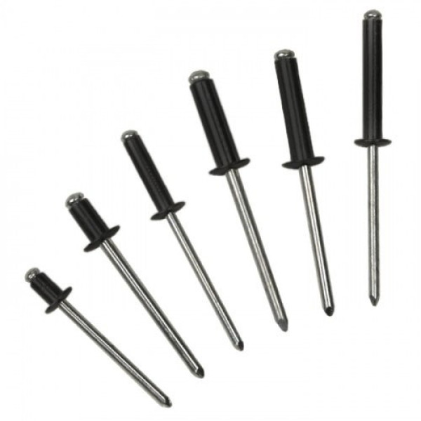 Adam Hall 55924821BLK - Multigrip popszegecs peremesen zömülő, 4,8x21 mm, fekete, 250 db-os csomag Adam Hall 55924821BLK - Multigrip popszegecs peremesen zömülő, 4,8x21 mm, fekete, 250 db-os csomag