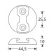Adam Hall 5725 B - dölésszög állító, átmérő 44,5 mm, fekete